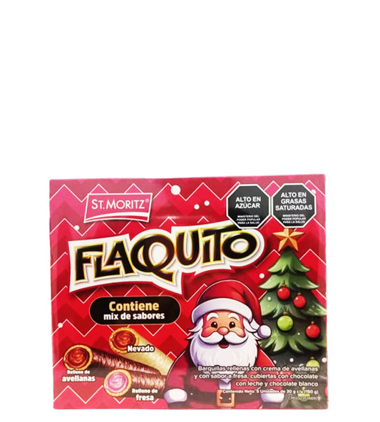 St. Moritz Flaquito Contiene mix de sabores 5 unidades de 30g c/u (150g)